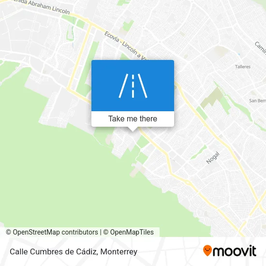 Mapa de Calle Cumbres de Cádiz