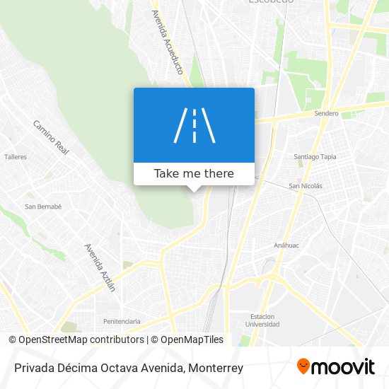 Privada Décima Octava Avenida map