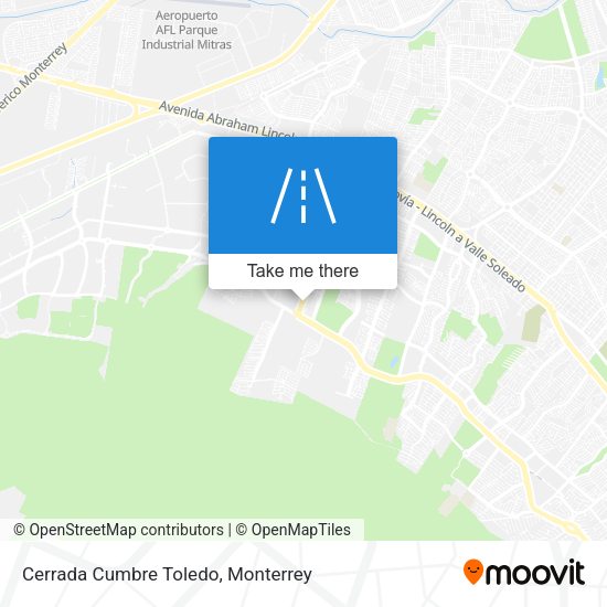 Cerrada Cumbre Toledo map