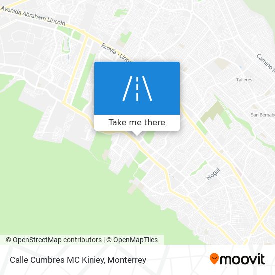 Calle Cumbres MC Kiniey map