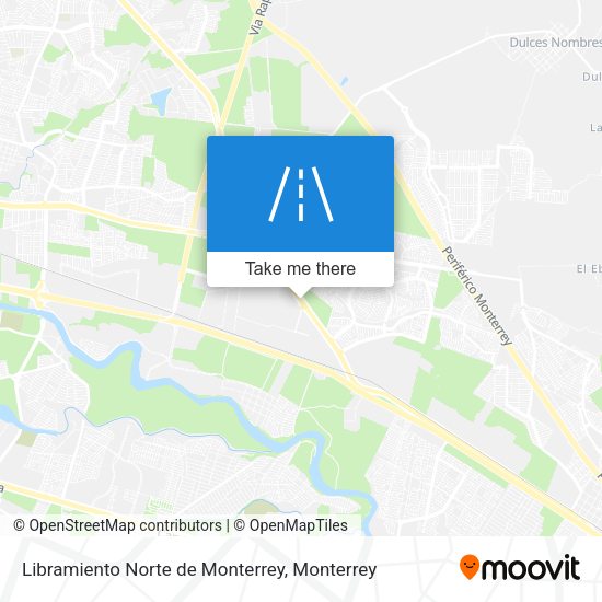 Mapa de Libramiento Norte de Monterrey