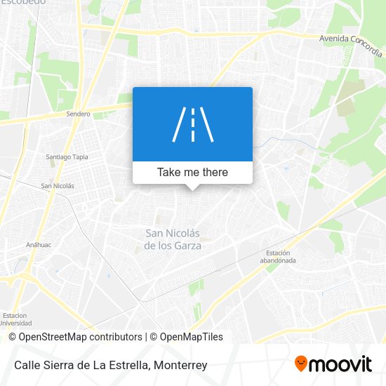 Mapa de Calle Sierra de La Estrella