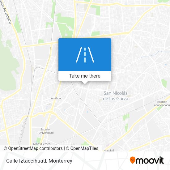Calle Iztaccíhuatl map
