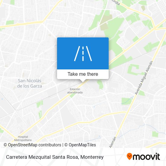 Mapa de Carretera Mezquital Santa Rosa