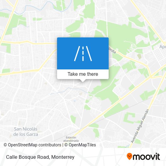 Mapa de Calle Bosque Road