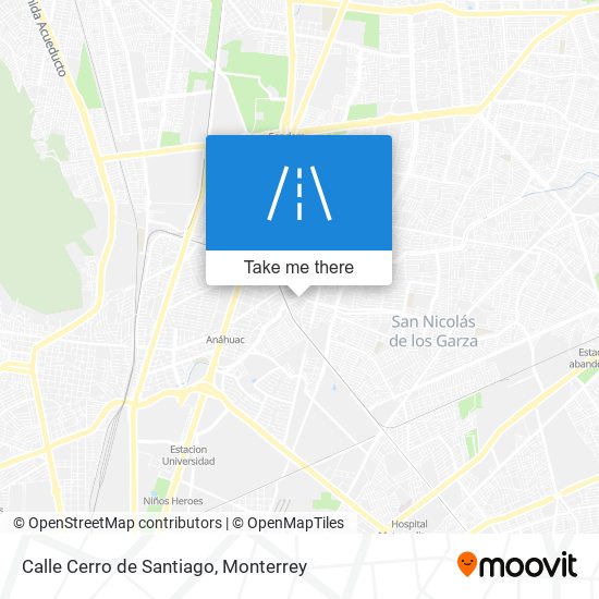 Mapa de Calle Cerro de Santiago