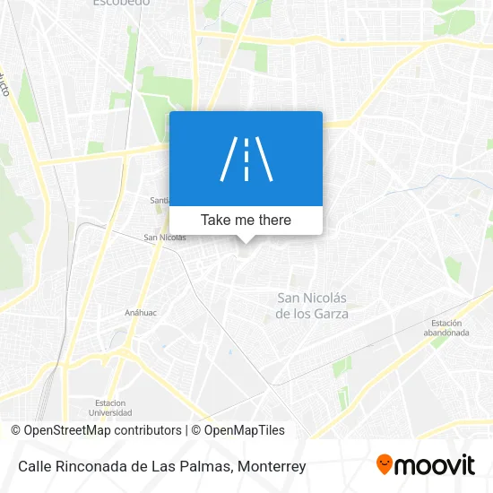 Mapa de Calle Rinconada de Las Palmas