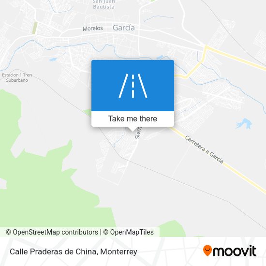 Mapa de Calle Praderas de China