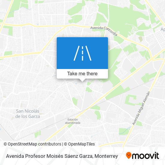 Mapa de Avenida Profesor Moisés Sáenz Garza