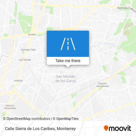 Mapa de Calle Sierra de Los Caribes