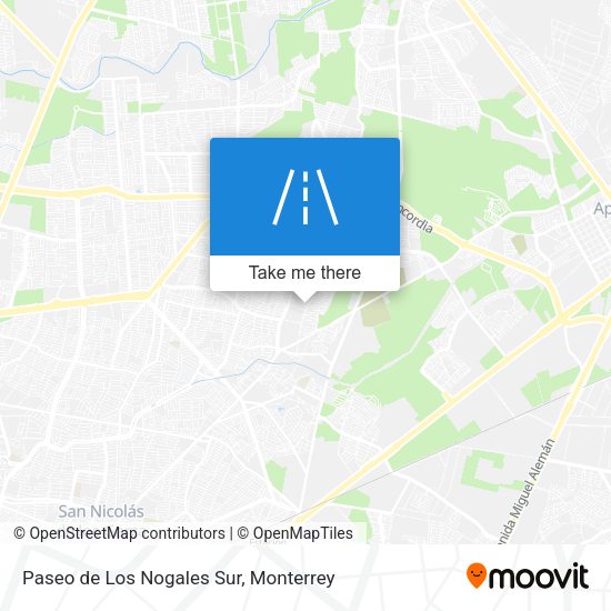 Mapa de Paseo de Los Nogales Sur