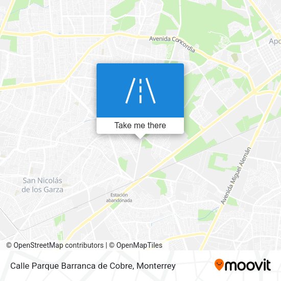 Mapa de Calle Parque Barranca de Cobre