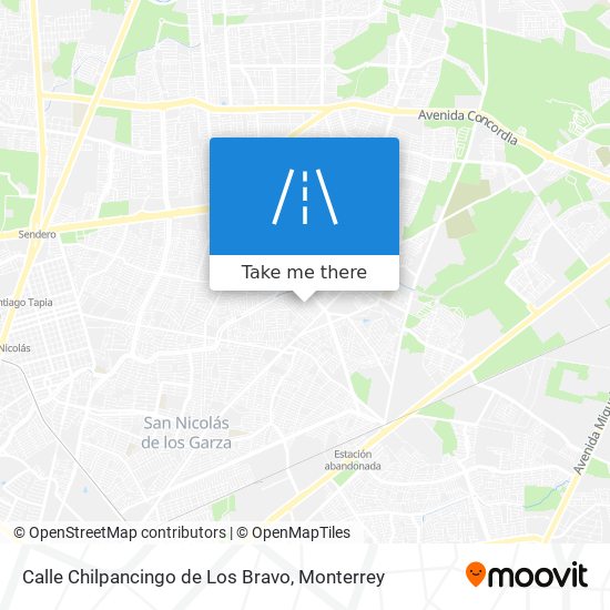 Mapa de Calle Chilpancingo de Los Bravo