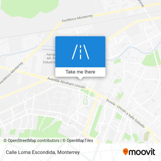 Calle Loma Escondida map