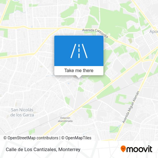 Mapa de Calle de Los Cantizales