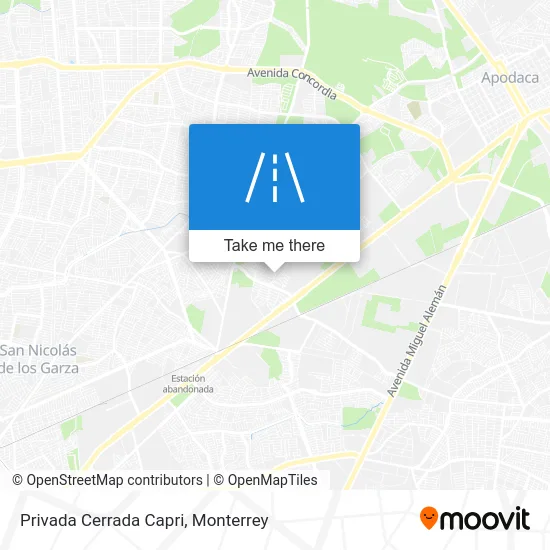 Privada Cerrada Capri map