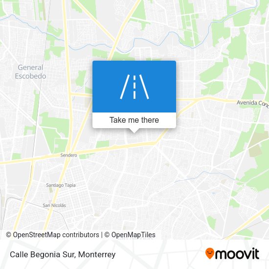 Mapa de Calle Begonia Sur