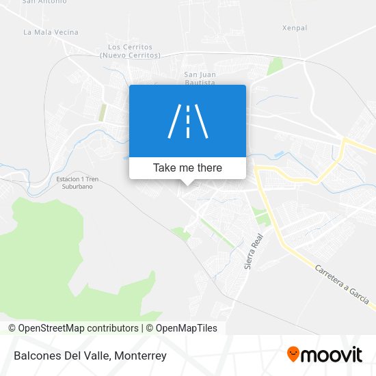 Balcones Del Valle map