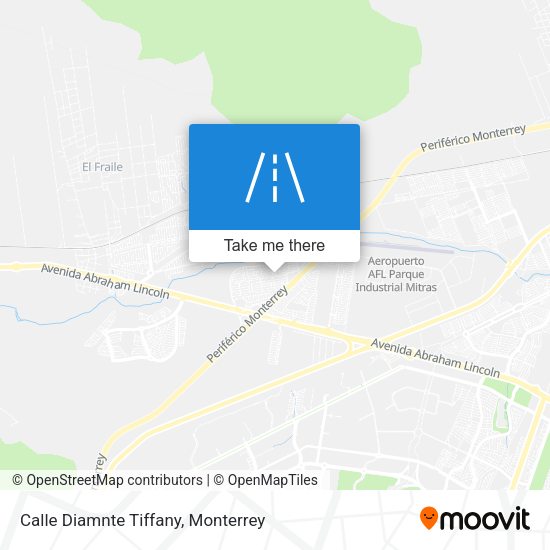 Calle Diamnte Tiffany map