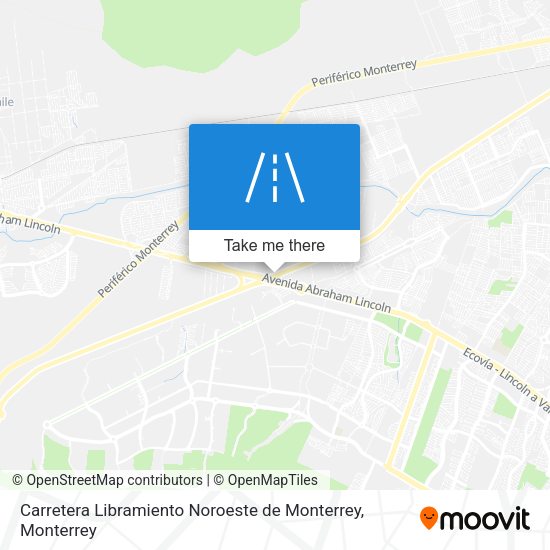 Carretera Libramiento Noroeste de Monterrey map