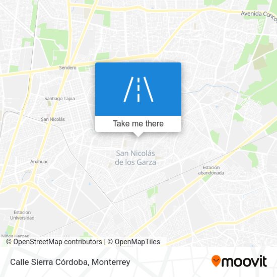 Calle Sierra Córdoba map
