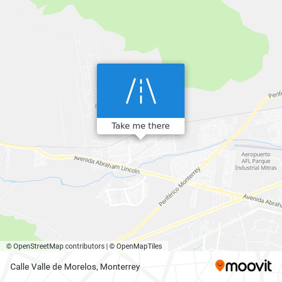 Mapa de Calle Valle de Morelos