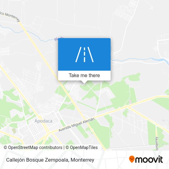 Callejón Bosque Zempoala map