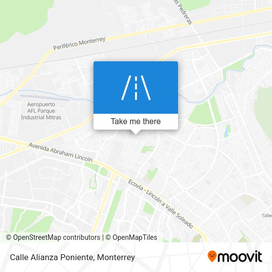 Mapa de Calle Alianza Poniente