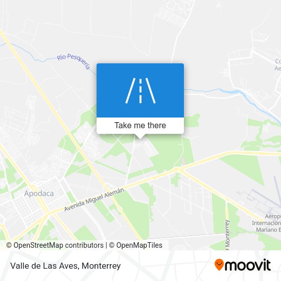 Mapa de Valle de Las Aves