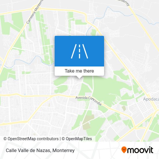 Mapa de Calle Valle de Nazas