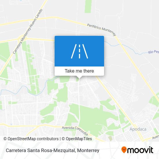 Mapa de Carretera Santa Rosa-Mezquital