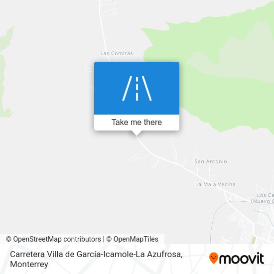 Carretera Villa de García-Icamole-La Azufrosa map
