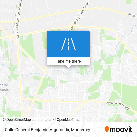 Calle General Benjamín Argumedo map