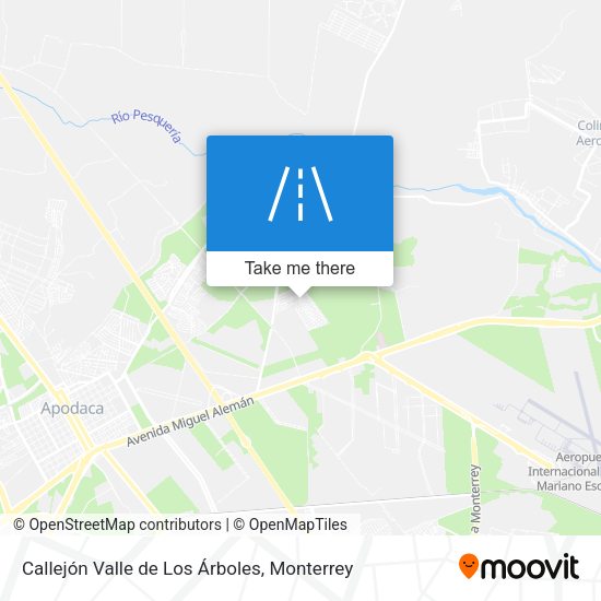 Callejón Valle de Los Árboles map
