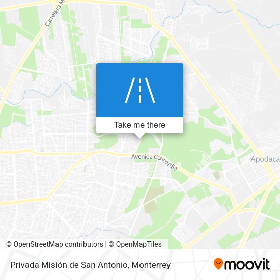 Privada Misión de San Antonio map