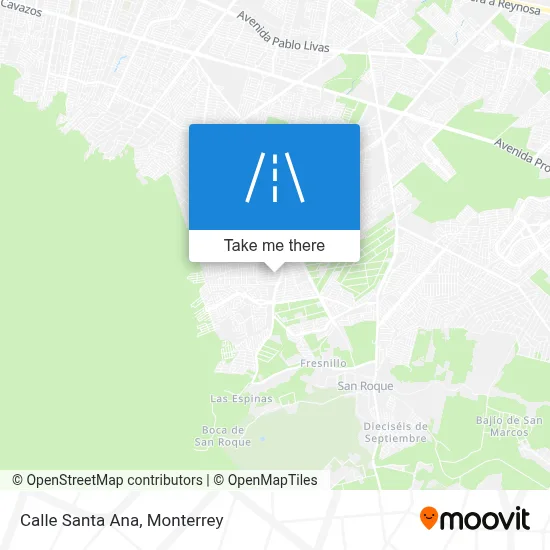 Calle Santa Ana map