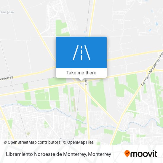 Mapa de Libramiento Noroeste de Monterrey