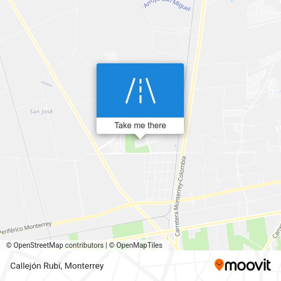 Callejón Rubí map