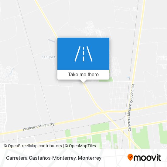 Mapa de Carretera Castaños-Monterrey