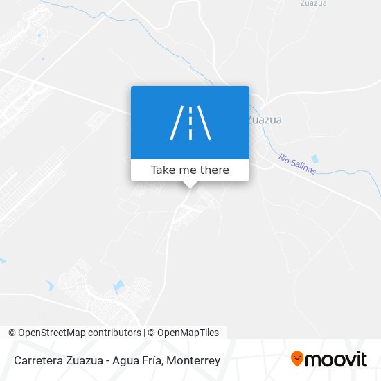 Carretera Zuazua - Agua Fría map