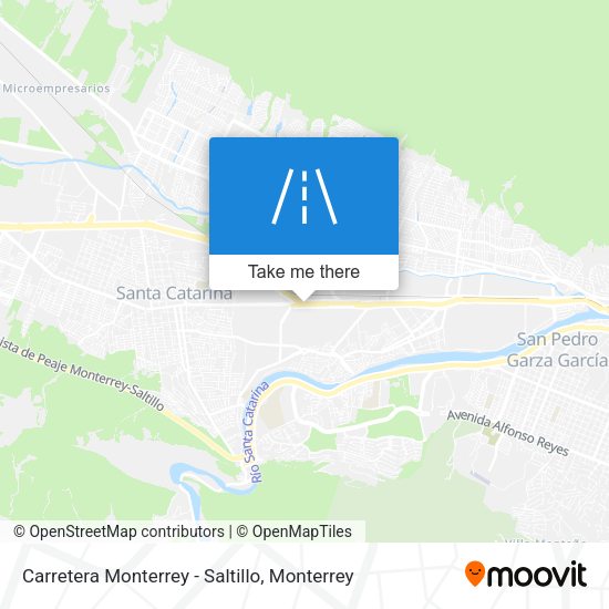 Carretera Monterrey - Saltillo map