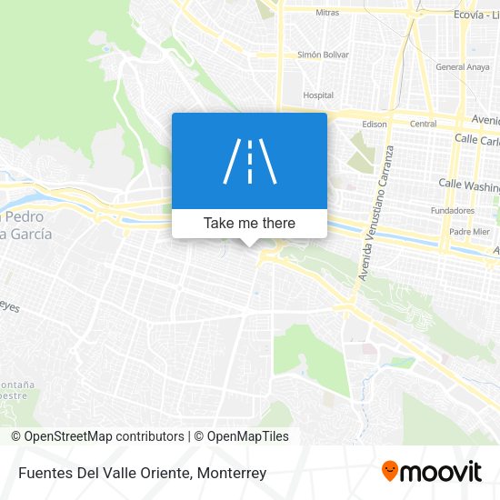 Fuentes Del Valle Oriente map