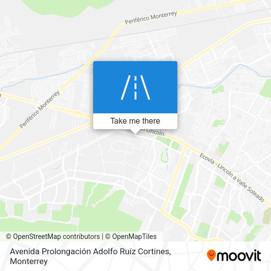 Avenida Prolongación Adolfo Ruíz Cortines map