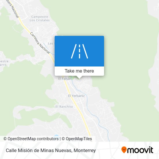 Calle Misión de Minas Nuevas map