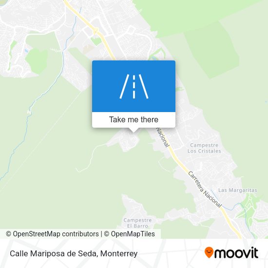 Mapa de Calle Mariposa de Seda