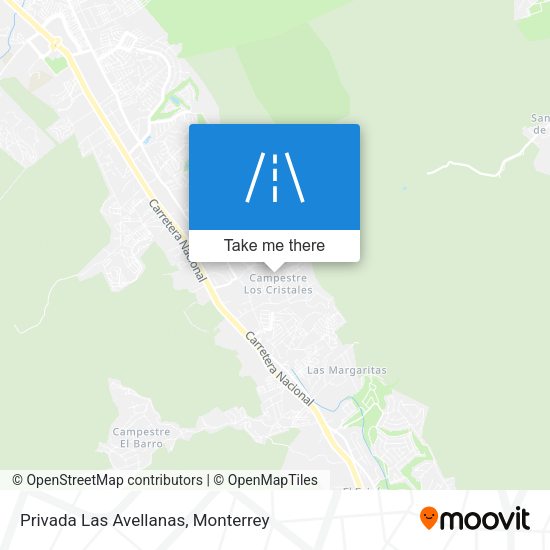 Privada Las Avellanas map