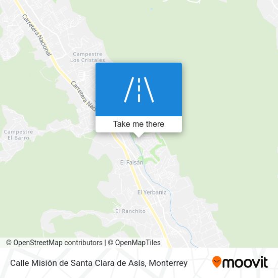 Calle Misión de Santa Clara de Asís map