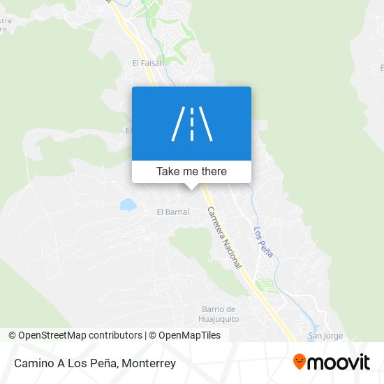 Camino A Los Peña map