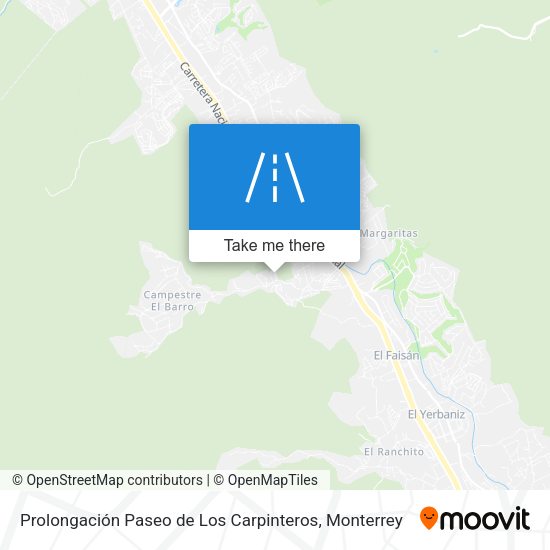 Mapa de Prolongación Paseo de Los Carpinteros