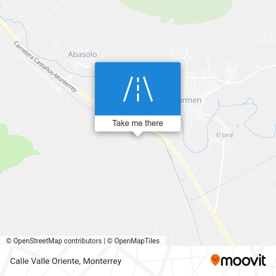 Calle Valle Oriente map